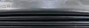 BLACK SHINY ON GREY BACKSIDE Italian Goatskin leather 2 skins 12+sqf 0.8mm C2719