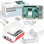 Raspberry Pi 5 16GB Starter Kit | Official USB-C 27W Power Supply | Official Case with Fan | 128GB Edition | USB Card Reader | Micro HDMI Cable