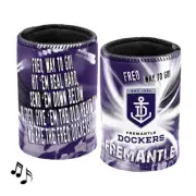 Fremantle Dockers Freo AFL Song MUSICAL Can Cooler Stubby Holder Man Cave Gift