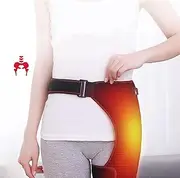 Heating Hip Brace, 3 Vibration Modes Heating Pad for Hip, Adjustable Hip Heating Pad Wrap, Hip Heating Pad Compatiable for Pelvis, Groin, Thigh or Hamstring Are