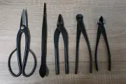 Made in Japan Bonsai Tool Set 5 Piece - Pruning Shears, Tweezers, Wire Cutter