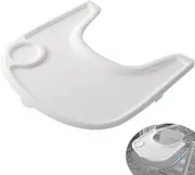 LuQiBabe High Chair Tray Cover Compatible with Stokke Tripp Trapp Chair with Cup Holder - Smooth Surface and Strong Suction - Made with Food-Safe Plastic (BPA BPS BPF Lead Phthalate Free) - White