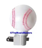 Baseball Night Light Sports Wall Outlet Plug-In Nightlight with On/Off Switch