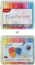 MONAMI Plus Pen 3000 Felt Tip Pens, Fine Point (0.4mm), Coloring/Drawing/Journaling, Assorted Colors, 36-Pack