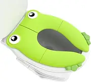 TTONE Portable Potty Seat for Toddler Travel - Foldable Travel Potty Seat with Carry Bag,Non-Slip Pads Toilet Potty Training Seat Covers for Baby,Toddlers and Kids (Green Frog)