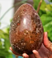 125MM Brown King Cobra Jasper Crystal Quartz Healing Reiki Aura Energy Stone Egg