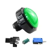 New 100mm Colorful Arcade Round LED Push Buttons Illuminated with Microswitch
