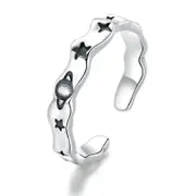 Sterling Silver Space Adjustable Hypoallergenic Ring