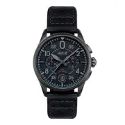 AVI-8 Spitfire Lock Chronograph Slate Black Watch - Brand New