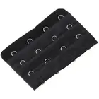 5 Pcs Black 4 Rows Hook and Eye Tape Bra Strap Extender J6R32642