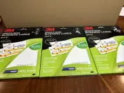 Lot Of 3 400 ct. 3M S211-I Smooth Edge White Business Cards 2" x 3.5" for Inkjet