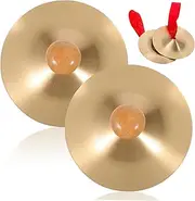 FUNOMOCYA Copper Finger Cymbals Set 2 Pairs for Parties Durable Musical Percussion Instrument