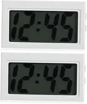Generic 2pcs Car Clock Dashboard Clocks for Cars Dash Accessories White Plastic