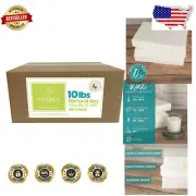 Versatile 10lb Soy Candle Wax with 50 Pre-Waxed Wicks - Odor-Free & Clean Burn