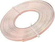 32 Feet 5mm Wide Flat Jewelry Craft Wire 18 Gauge Aluminum Wire for Bezel, Sculpting, Armature, Jewelry Making - Copper