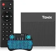 Android TV Box 11.0, 4GB 64GB Smart TV Box Amlogic S905X4 Media Player Support 2.4G 5G WiFi Ultra HD 4K/ HDR/ 2*USB 2.0/ BT 5.0 with Wireless Mini Keyboard,4gb+64gb