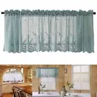 Kitchen Cafe Curtain Voile Short Panel Lace Valance Window Sheer Net Home Decor