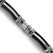 Chisel Titanium Black Plated 8.5in Bracelet 8.5"