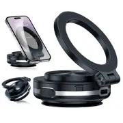 Magnetic Car Suction Cup Holder Mount - 360° Rotating Fold Magnetic Phone Holder