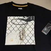 L And1 Men's Active Graphic Tee T Shirt Black Large Basketball Hoop NWT