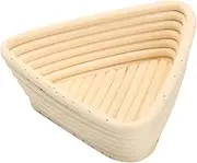 2pcs Triangular Bread Proofing Basket Hand Woven Baking Supplies with Cover for Home Bakery Sourdough Bread Making