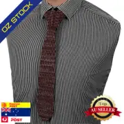 Brown Men's Tie Microfiber Knitted Thin Tie for Birthday Dan Smith C.C.G.B.080