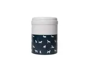 MOG AND BONE CERAMIC CANISTER BLUE DOG