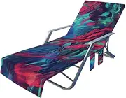 Portable Pool Beach Sun Lounger Cover Pockets Microfiber Towel Travel Lounge Chair Cover Towels Sunbed Pockets Microfiber Towel Quick Dry Cover,24