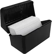 HAWILLOSCH 1 Set Lined Memo Card Storage Box with Ruled Notecards Multi Functional Index Card Holder for Office School and Home Use Space Saving Design and Construction