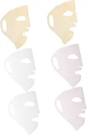 6Pcs Reusable Silicone Mask Holders Lightweight Face Mask Covers for Women Moisture Locking Design for Skincare Routine Transparent Colors