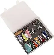 Bias Tape Makers, Sewing Quilting Binding Set with Storage Box, Snap on Foot, for DIY Leather Crafts, Tailoring Sewers