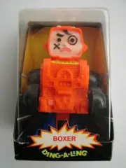 VINTAGE 1970's BOXER Ding-A-Ling ROBOT by Topper Toys NEW IN BOX w/Instructions