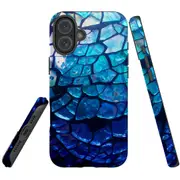 For iPhone 16 Plus Case Protective MagSafe Compatible Cover Blue Mirror