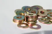 190 PIECES 1/4" THRU 1" SAE FLAT WASHERS GRADE 8 ZINC YELLOW ASSORTMENT