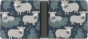 [QSKDLAC] Durable Slim Leather Wallet Custom Sheep Holly Pattern Credit Card Holder for Men and Women, Perfect for Work Travel, Style, One Size Fits Most, Style, One size, PU Flip Wallet