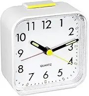 Loud Alarm Clock | Silent Non-Ticking Glow Night Light Loud Alarm, Portable Bedside Alarm Clock for Kids, Teens