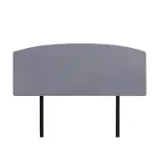 Linen Fabric Double Bed Curved Headboard Bedhead - Slate Ash