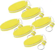 VINTORKY 6Pcs Floating Keychains Surfboard Key Rings for Keys Storage Decorative Keychains Bright Colors Durable and Lightweight Key Supply for Water Activities