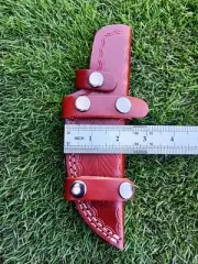 Handmade fixed blade knife leather sheath vertical carry horizontal scout Case