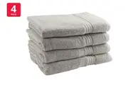Onkaparinga Set of 4 600GSM Flinders Bath Towels (Grey)