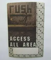 Rush Roll The Bones Backstage Pass Original 1992 Hard Rock Music All Areas Dice