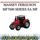 MASSEY FERGUSON MF7600 SERIES SA MF TRACTOR TECHNICIAN SERVICE REPAIR MANUAL~DVD