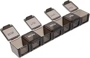 Elderly-friendly Portable Pill Box Weekly Medicine Organizer Compartments Compact and Portable Made of Material