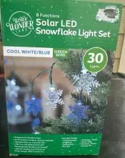 Winter Wonder 19' Blue/ White 8-Function LED Snowflake Light 30 Lights