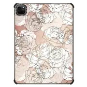 iPad Pro 11-inch (3rd/4th gen) iPad Impact Case Rose gold line art elegant roses