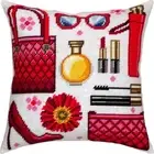 Tapestry Pillow Cover DIY kit "Red fashion" Needlepoint kit Printed canvas