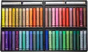 48-Color Super Soft Oil Pastel Set + 4 White Pastels, Includes 1 Palette Knife, 10 Sheets of Paper & Masking Tape