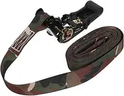 TOGEVAL Heavy Duty Ratchet Straps for Secure Cargo Tie Down Tension Camouflage Straps for Truck Motorcycle Kayak and Luggage Moving