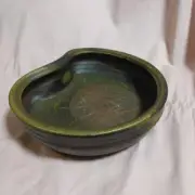 Bizen Ware Raku-zan Signed Deep Plate/Bowl Unique Japanese Pottery Handmade