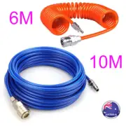 6/10M Coil Air Compressor Hose Recoil Hose PU Pipe with Nitto Style Fitting Tool